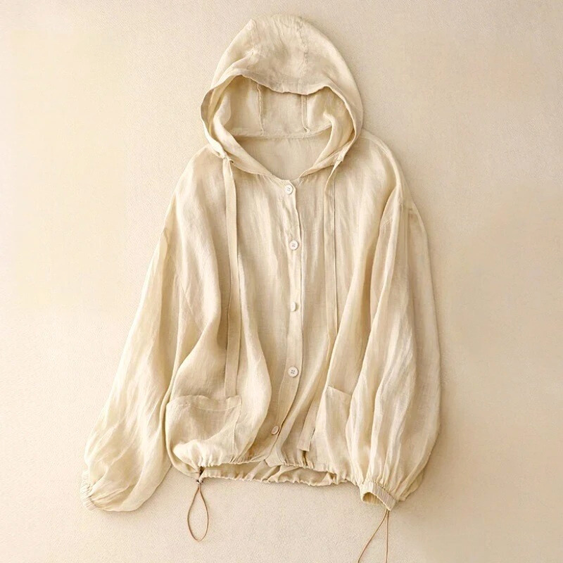NERO LINEN HOODIE