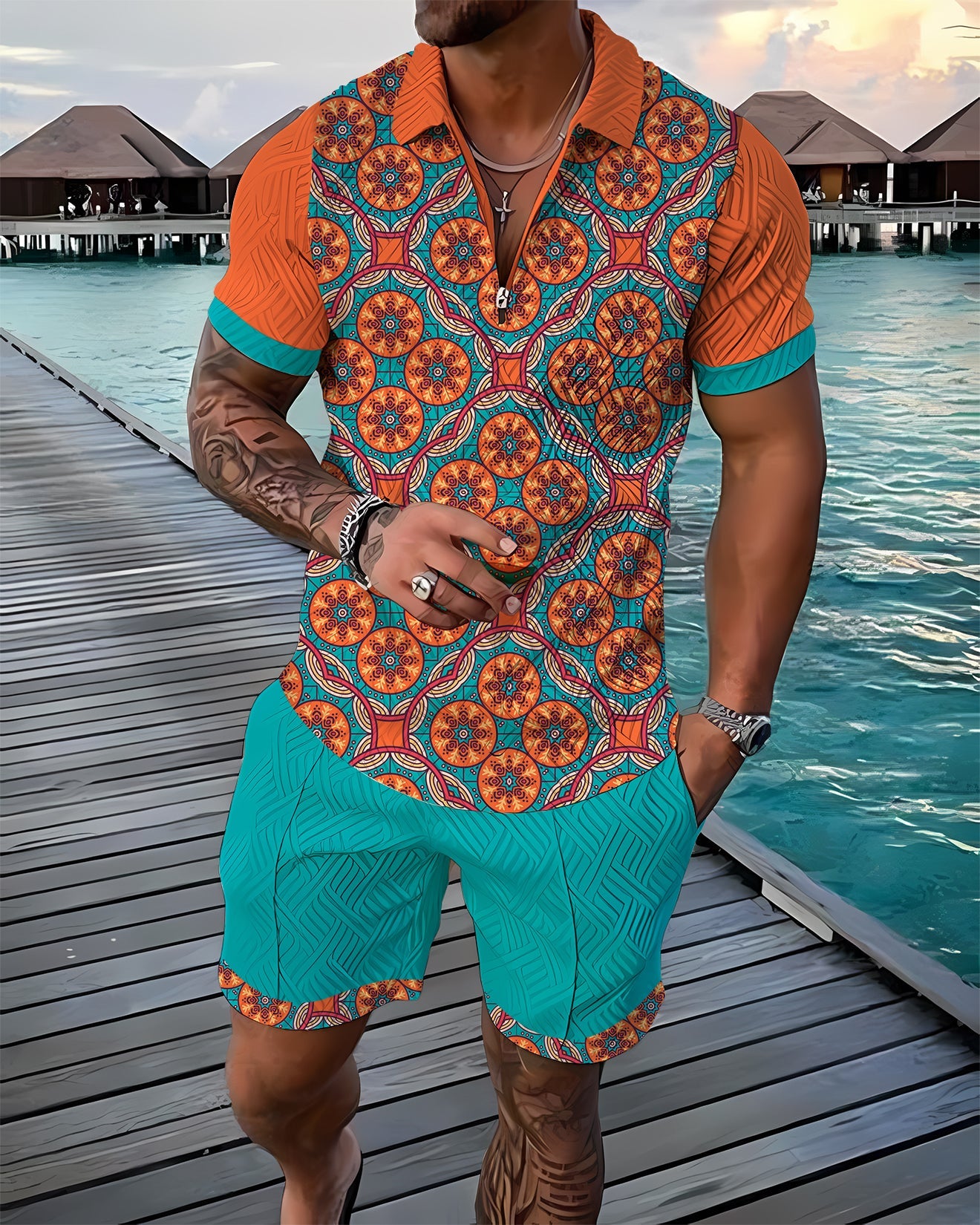 Sahara Spirit Polo Set – Bold Heritage, Modern Fit