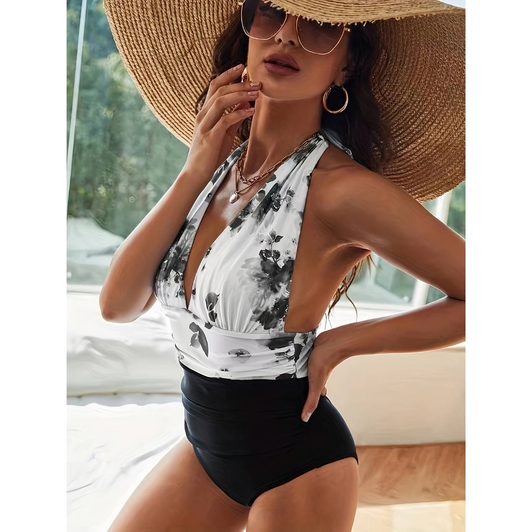 Angelou - Modern One Piece Halter Swimwear