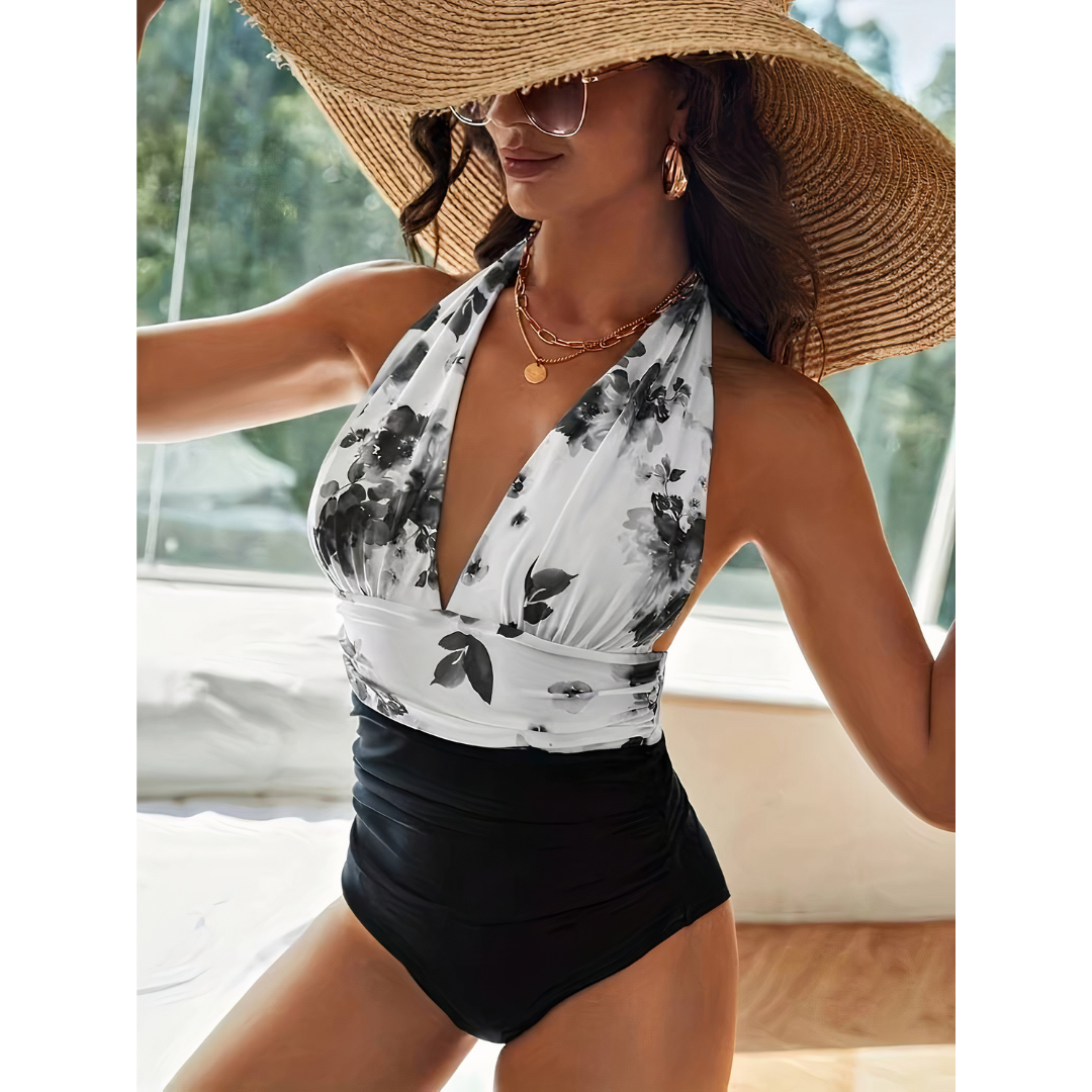 Angelou - Modern One Piece Halter Swimwear