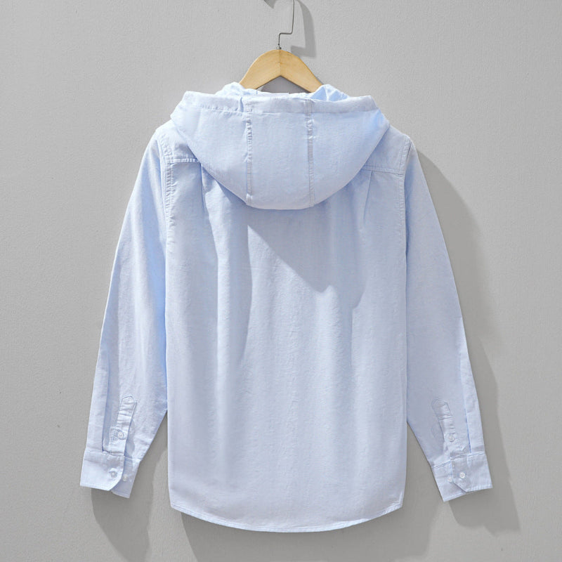 Coastal Ease Cotton Linen-blend Hoodie