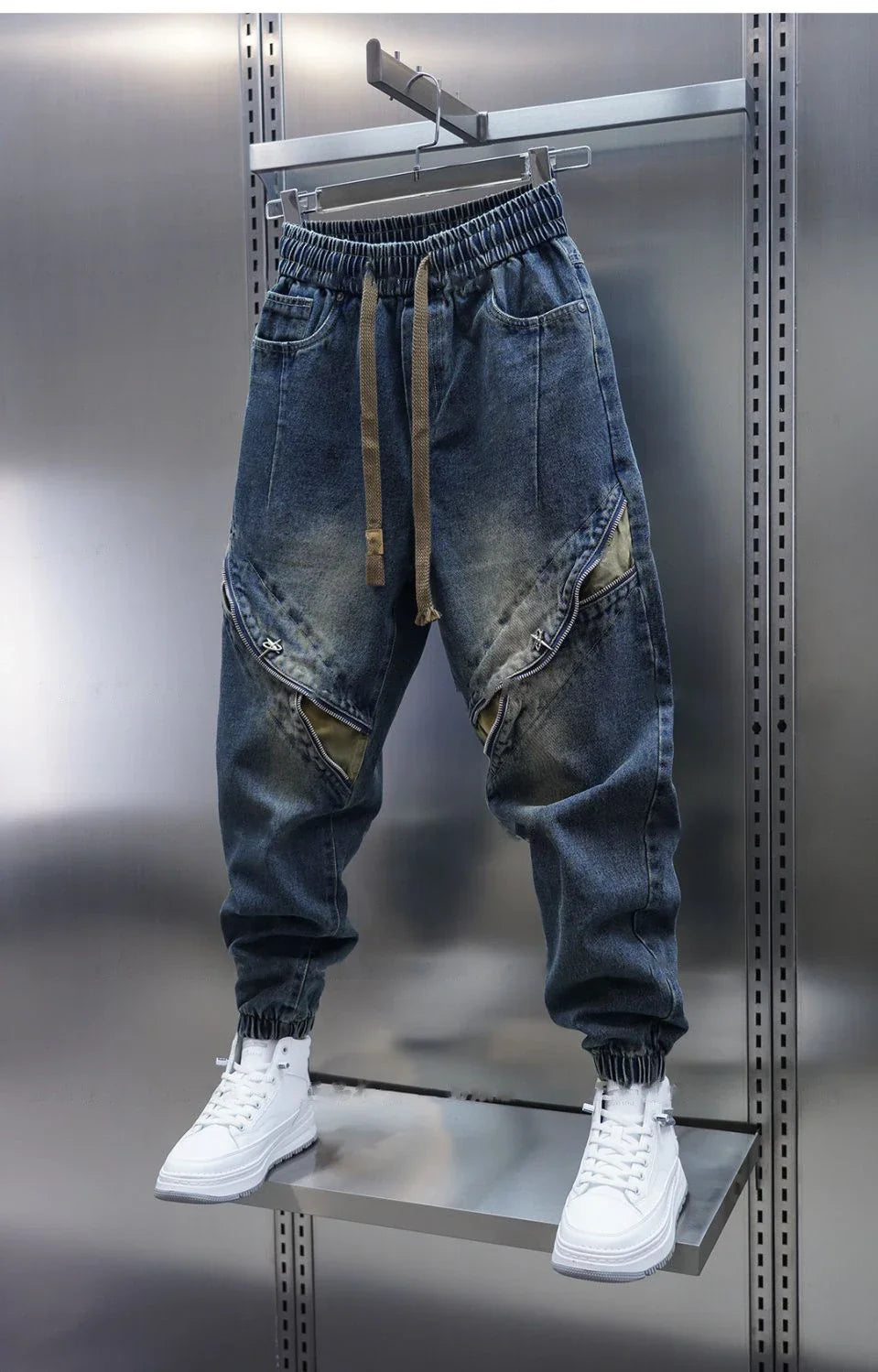 Romeo | Belted Baggy Denim Pants