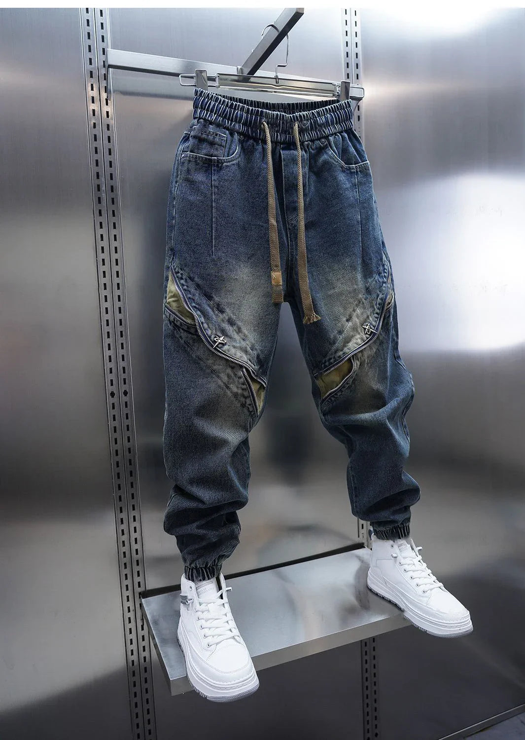 Romeo | Belted Baggy Denim Pants