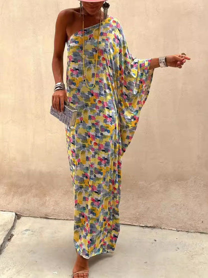 Mabel - Classic One Shoulder Maxi Dress