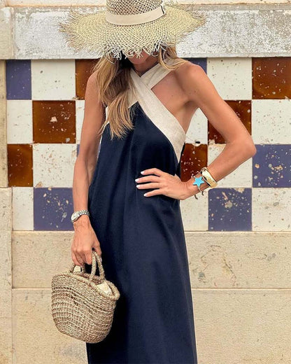 Abigail - Casual Cross Neck Loose Beach Dress