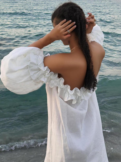 Giselle - Chic Off Shoulder Midi Dress