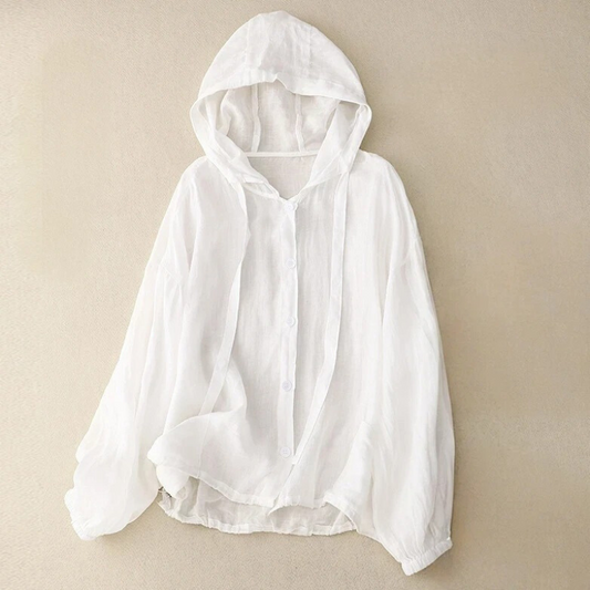 NERO LINEN HOODIE