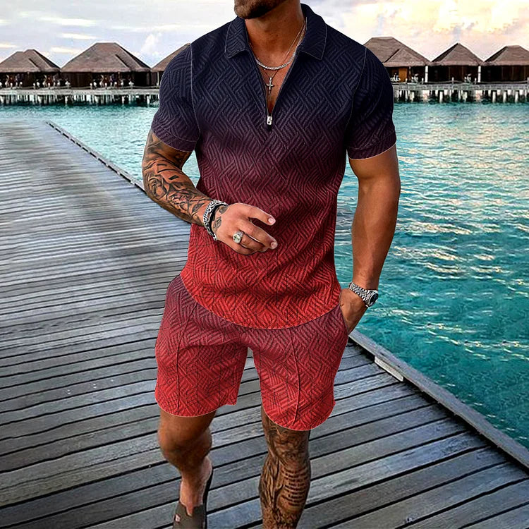 Amalfi Breeze Polo Set – Bold Prints, Cool Vibes