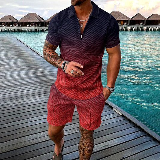 Amalfi Breeze Polo Set – Bold Prints, Cool Vibes