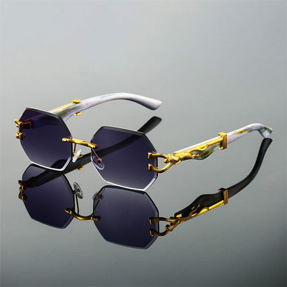 Leopard Frameless Retro Shades