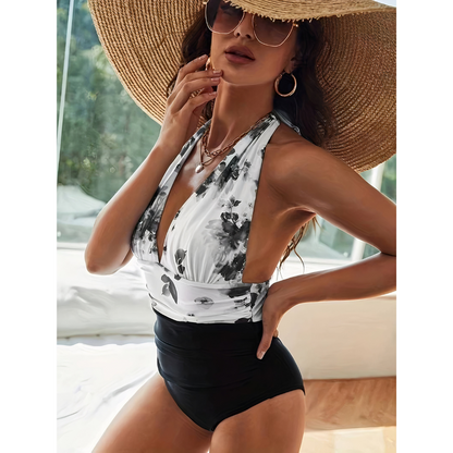 Angelou - Modern One Piece Halter Swimwear