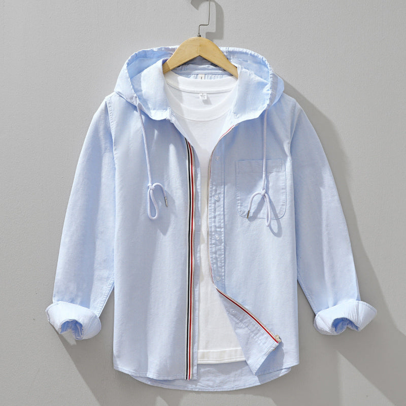 Coastal Ease Cotton Linen-blend Hoodie