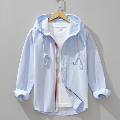 Coastal Ease Cotton Linen-blend Hoodie