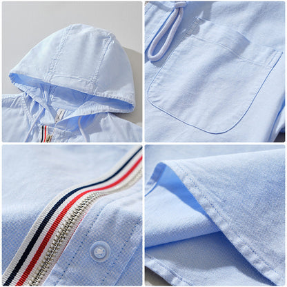 Coastal Ease Cotton Linen-blend Hoodie