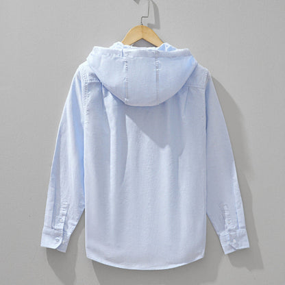 Coastal Ease Cotton Linen-blend Hoodie
